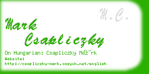 mark csapliczky business card